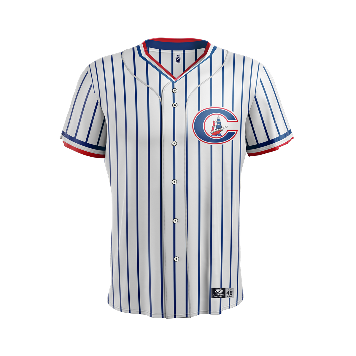 Lee SPORT　MLB　DaiamondBacks　ゲームシャツ　00s Columbus Clippers Royal Pinstripe Jersey – Columbus Clippers