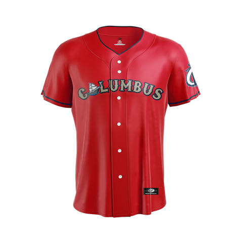 Columbus Clippers OT Sports Alt Red Jersey