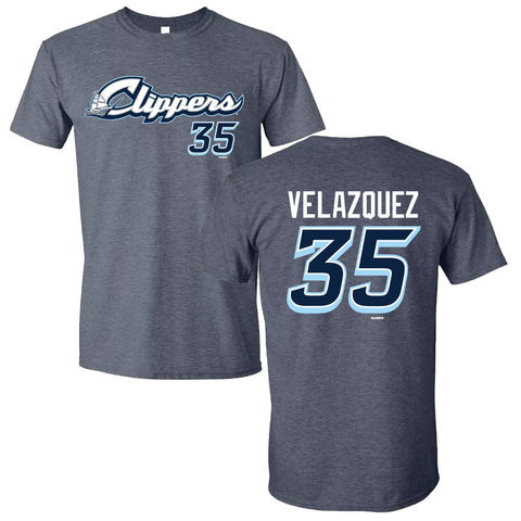 Columbus Clippers Adult Ralphy Velazquez Player Tee
