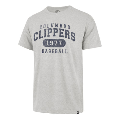 Columbus Clippers 47 Brand Arch Relay Gray Franklin Tee