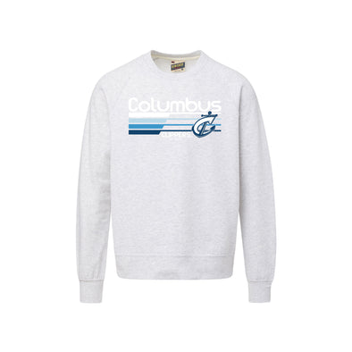 Columbus Clippers MV Sport Vintage Fleece Raglan Crew