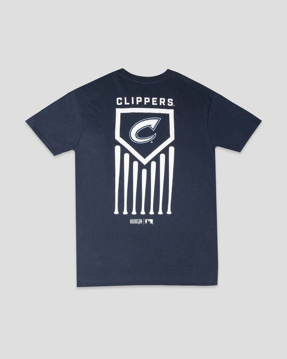 Columbus Clippers Baseballism Bat Flag Tee