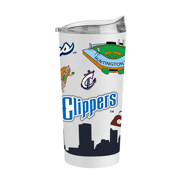 Columbus Clippers Logo Brands Native Design 20 oz Metal Tumbler