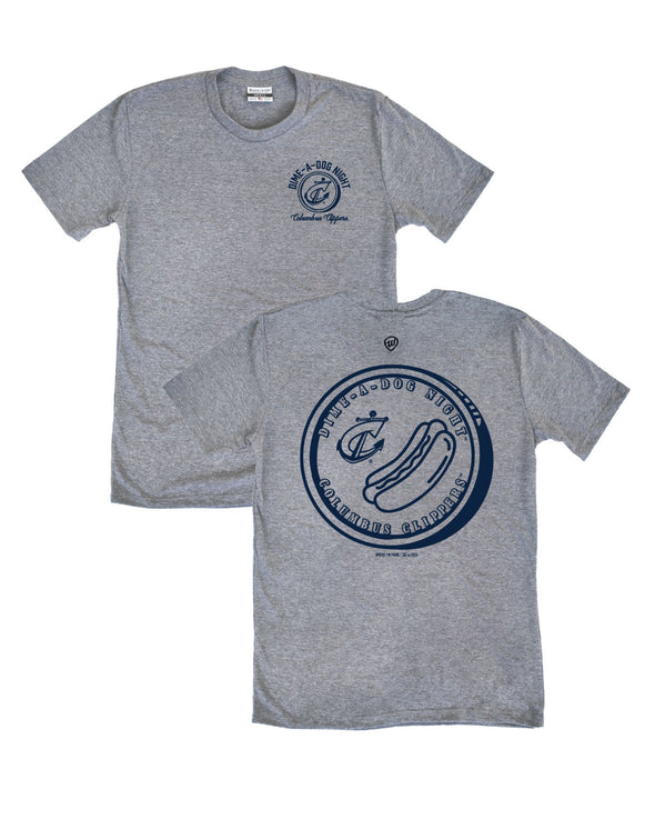 Columbus Clippers Where I'm From Gray Dime A Dog Dime Tee