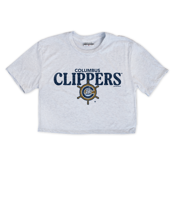 Columbus Clippers Where I'm From Women's Ship Wheel Crop Top