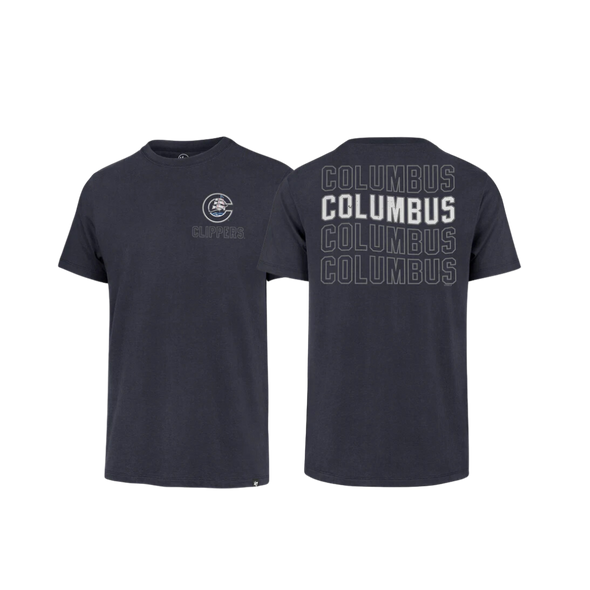 Columbus Clippers 47 Brand Atlas Blue Hang Back Franklin Tee
