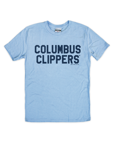 Columbus Clippers Where I'm From Light Blue Block Letter Tee