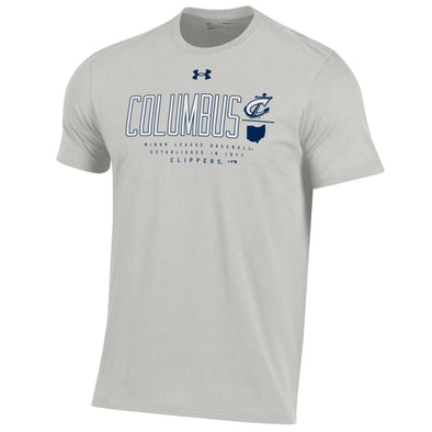 Columbus Clippers Under Amour Silver Performance Tee