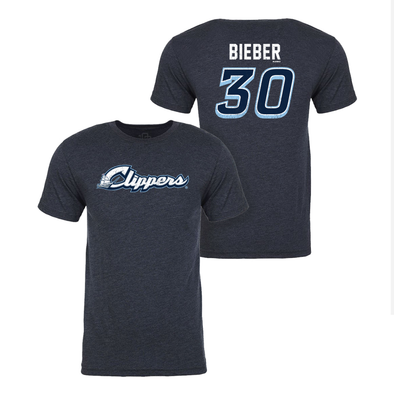 Columbus Clippers 108 Stitches Shane Bieber Tee